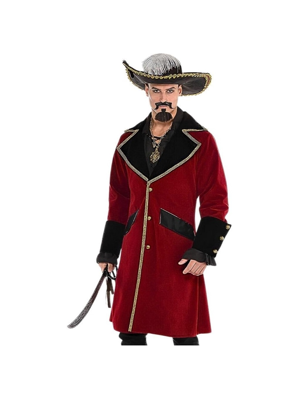 Pirate Captain's Jacket Halloween costume jacket Adult Standard size up to 44